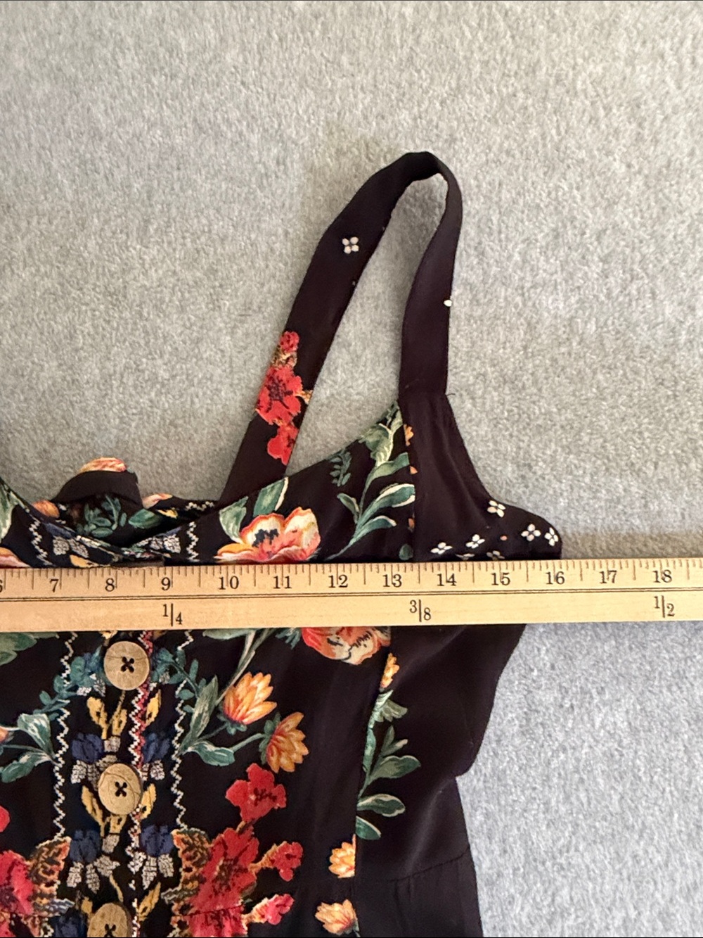 Angie Floral Maxi Dress Medium Boho Festival Whimsical Cottagecore - Picture 11 of 14